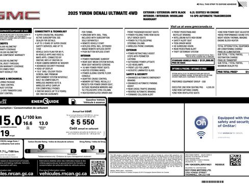 Used 2025 GMC Yukon Denali Ultimate AWD/4WD image 2