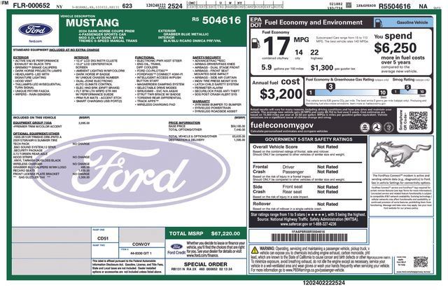 Used 2024 Ford Mustang Dark Horse RWD image 5