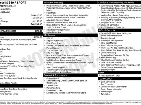 Used 2023 Lexus IS 350 F Sport w/ Accessory Package RWD image 25