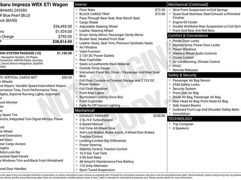 Used 2014 Subaru Impreza WRX STI w/ Navigation System Package AWD/4WD image 17