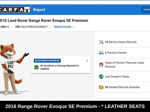 Used 2016 Land Rover Range Rover Evoque SE Premium AWD/4WD image 9