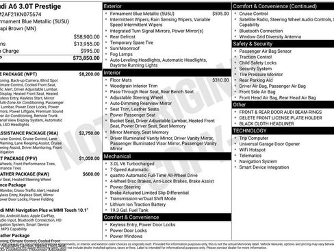 Used 2019 Audi A6 3.0T Prestige w/ Prestige Package image 26