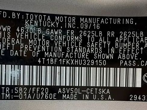 Used 2017 Toyota Camry SE FWD image 32