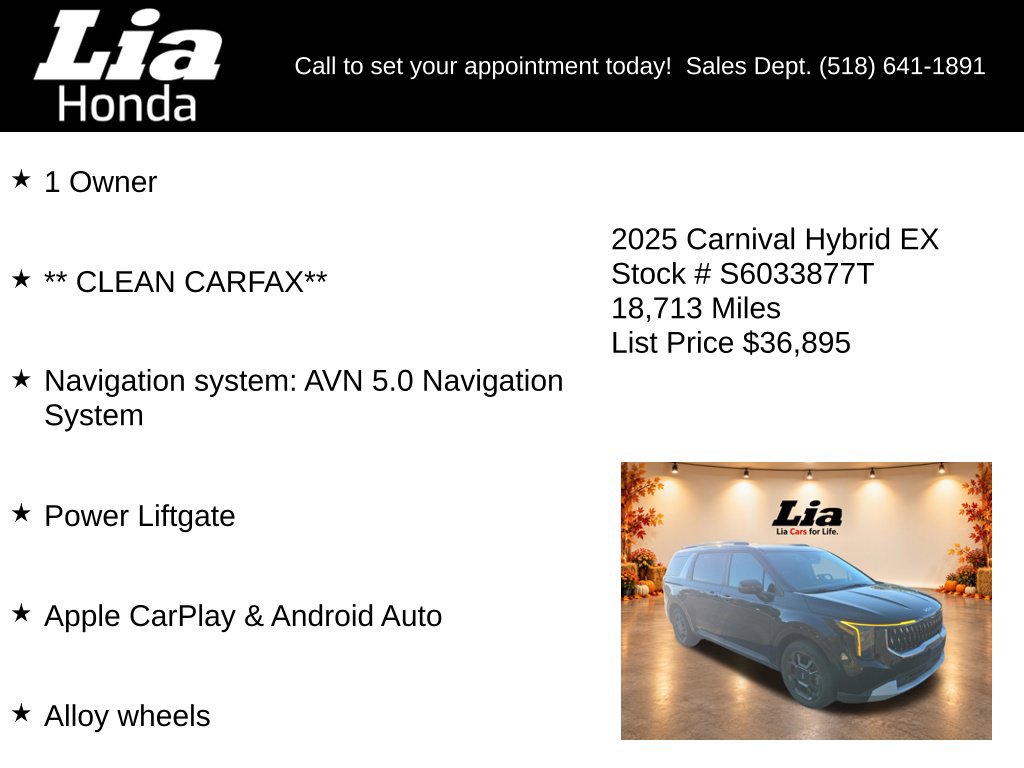 Used 2025 Kia Carnival EX FWD image 7