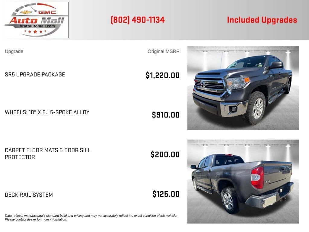 Used 2016 Toyota Tundra SR5 w/ SR5 Upgrade Package AWD/4WD image 4