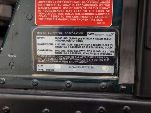 Used 1996 HUMMER H1 4-Door Hard Top image 47