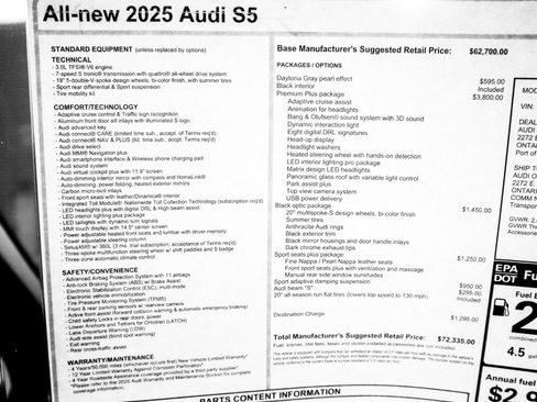 New 2025 Audi S5 Premium Plus image 31