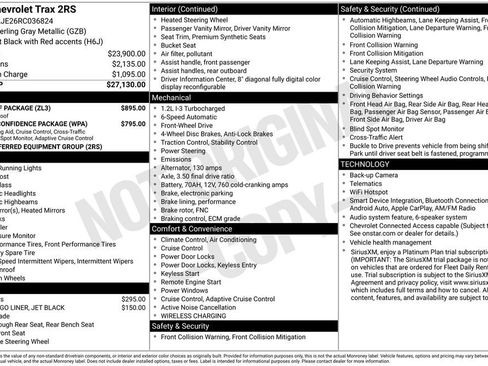 Used 2024 Chevrolet Trax RS w/ Sunroof Package FWD image 3