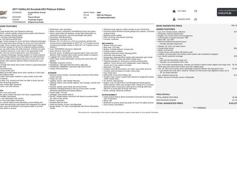 Used 2017 Cadillac Escalade ESV Platinum image 9