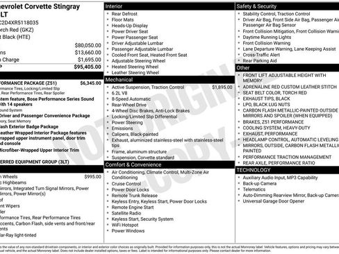 Used 2024 Chevrolet Corvette Stingray Premium Cpe w/ Z51 Performance Package RWD image 6