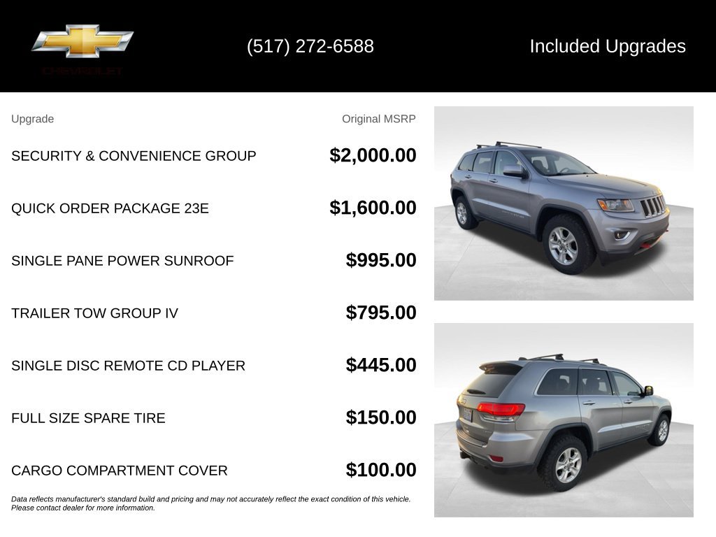Used 2014 Jeep Grand Cherokee Laredo w/ Security & Convenience Group AWD/4WD image 5
