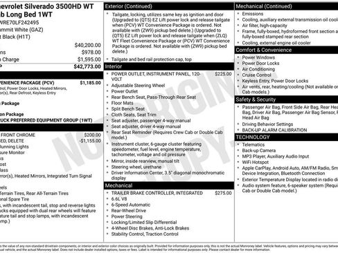 Used 2020 Chevrolet Silverado 3500 W/T w/ WT Convenience Package RWD image 18