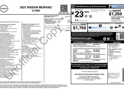Used 2021 Nissan Murano S FWD image 4