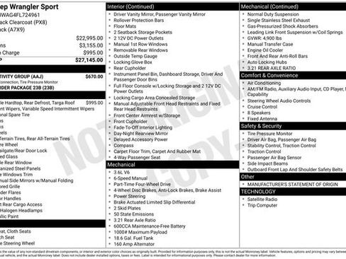 Used 2015 Jeep Wrangler Sport w/ Connectivity Group image 29