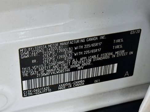 Used 2020 Toyota RAV4 XLE w/ All Weather Liner Package AWD/4WD image 12