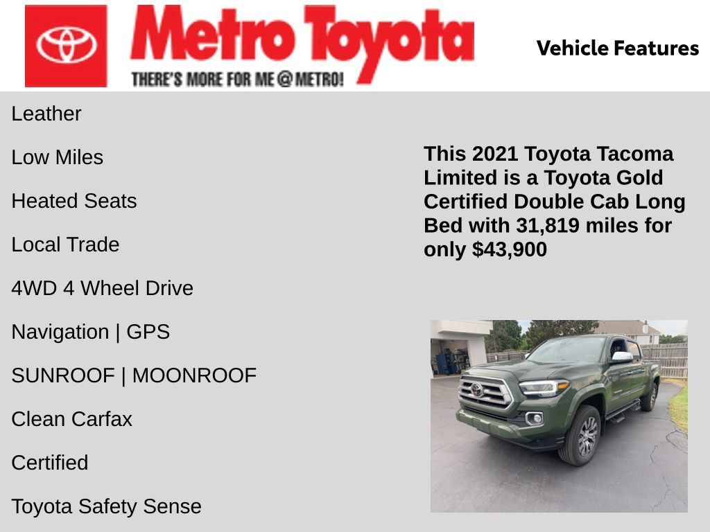 Certified 2021 Toyota Tacoma Limited AWD/4WD image 6