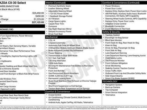 Used 2021 MAZDA CX-30 AWD 2.5 S w/ Select Package image 2