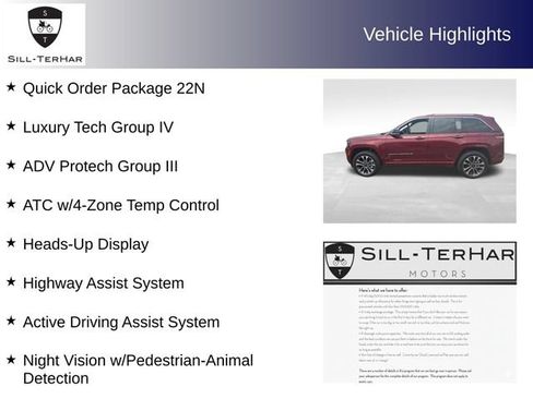 Used 2022 Jeep Grand Cherokee Overland w/ Adv Protech Group III AWD/4WD image 4