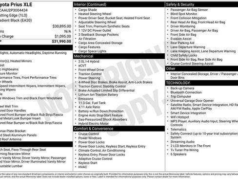 Used 2023 Toyota Prius XLE FWD image 5