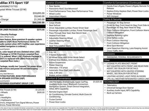 Certified 2022 Cadillac XT5 Sportv w/ LPO, Floor Liner Package image 40
