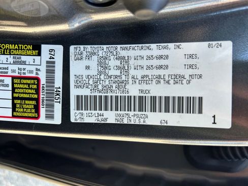 Used 2024 Toyota Tundra 1794 Edition AWD/4WD image 35