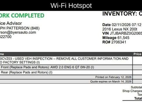 Used 2016 Lexus NX 200t AWD w/ Premium Package image 7