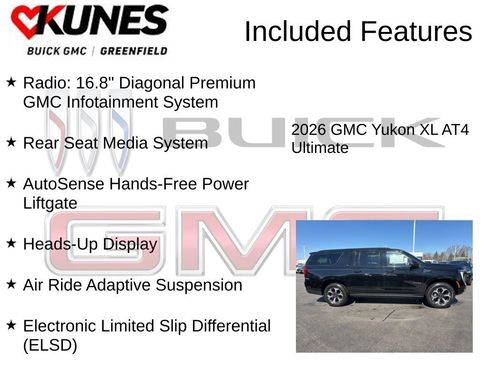 New 2026 GMC Yukon XL AT4 Ultimate w/ LPO, Floor Liner Package AWD/4WD image 4
