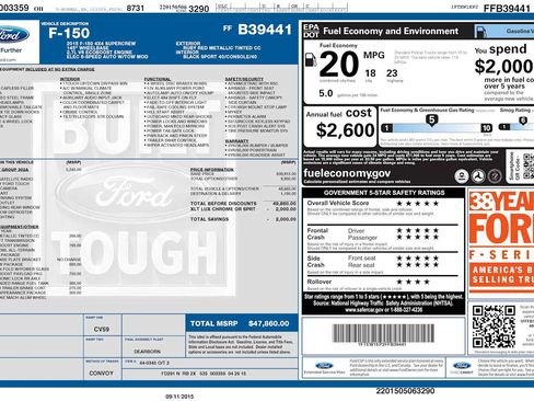 Used 2015 Ford F150 XLT w/ Equipment Group 302A Luxury AWD/4WD image 9