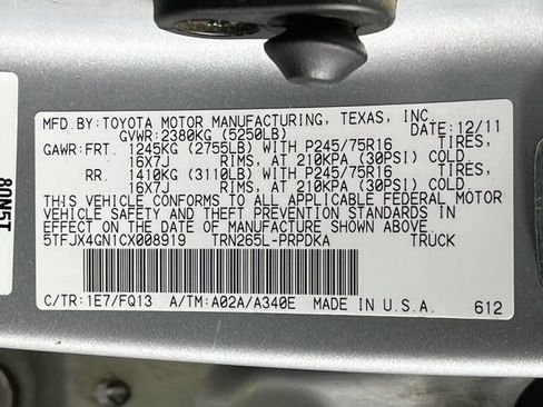 Used 2012 Toyota Tacoma PreRunner w/ SR5 Pkg RWD image 18