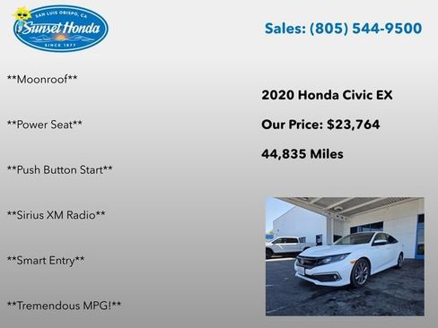 Used 2020 Honda Civic EX image 8