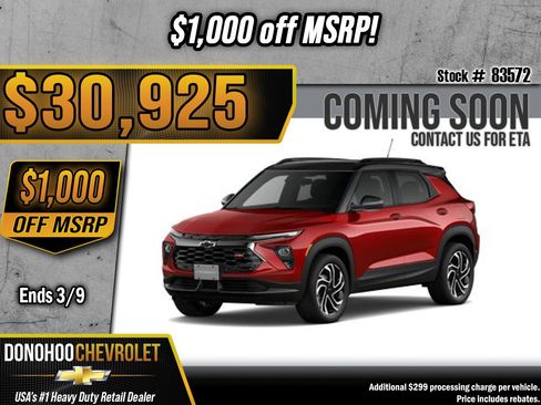 New 2026 Chevrolet TrailBlazer RS image 1