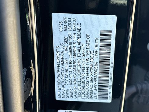Certified 2025 Honda Ridgeline Black Edition image 28
