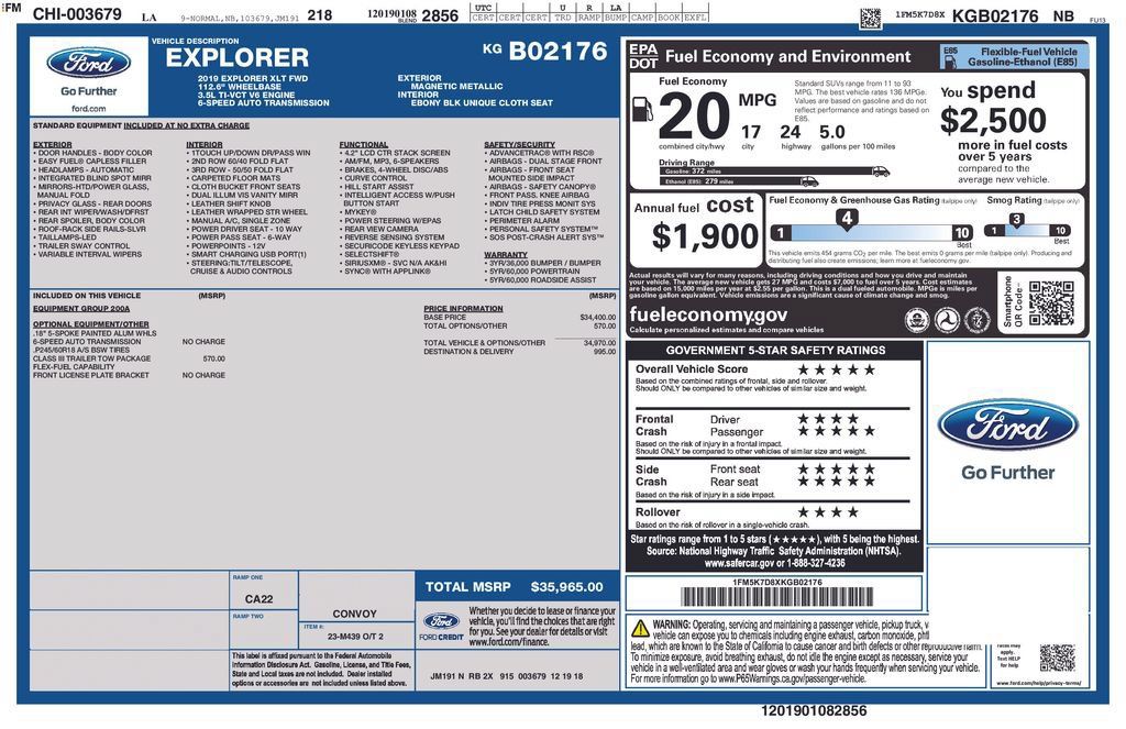 Used 2019 Ford Explorer XLT w/ Class III Trailer Tow Package FWD image 6