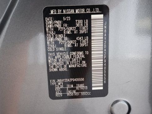 Used 2023 Nissan Armada Platinum w/ Captain's Chairs Package RWD image 33