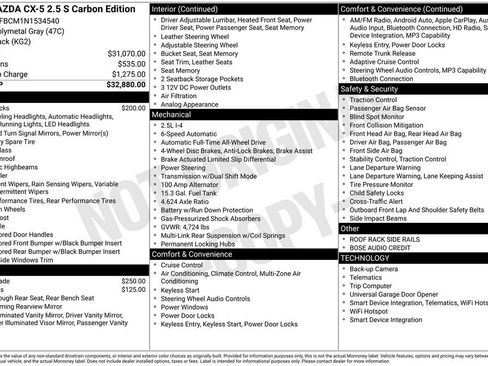 Used 2022 MAZDA CX-5 Carbon Edition image 6