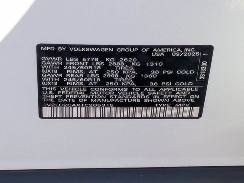 New 2026 Volkswagen Atlas Cross Sport SE image 36