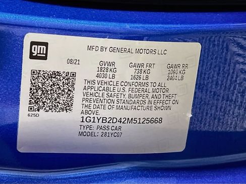 Used 2021 Chevrolet Corvette Stingray Preferred Cpe w/ Battery Protection Package RWD image 27