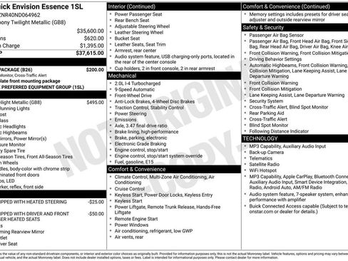Used 2022 Buick Envision Essence w/ Safety Package FWD image 12