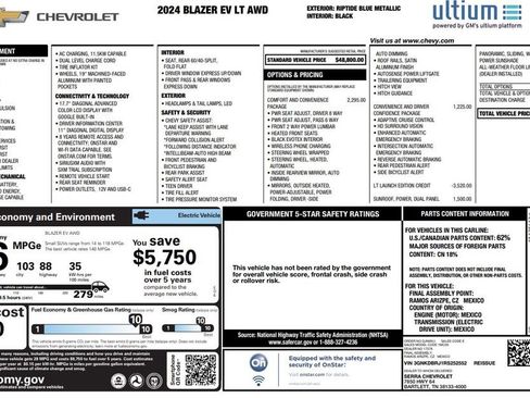 Used 2024 Chevrolet Blazer EV LT AWD/4WD image 26