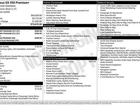 Used 2025 Lexus GX 550 w/ Accessory Package (2T) AWD/4WD image 39