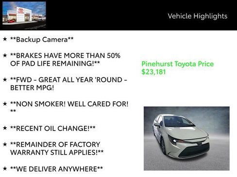 Used 2026 Toyota Corolla LE image 13