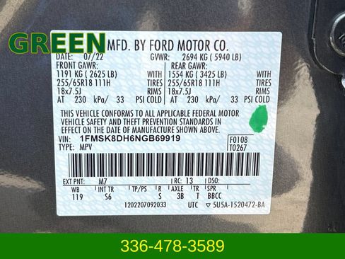 Used 2022 Ford Explorer XLT w/ Equipment Group 202A AWD/4WD image 14