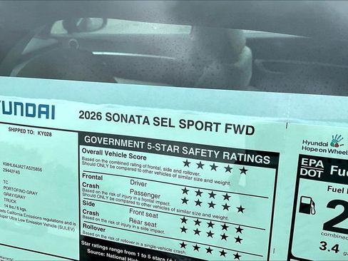 New 2026 Hyundai Sonata SEL FWD image 14