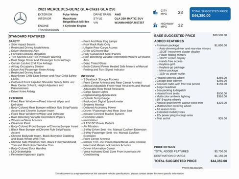 Used 2023 Mercedes-Benz GLA 250 4MATIC w/ Premium Package image 7