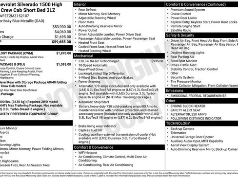 Used 2021 Chevrolet Silverado 1500 High Country w/ Technology Package image 6