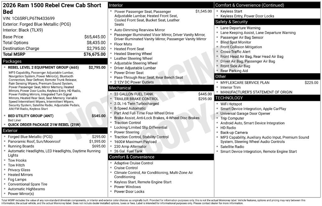 Used 2026 RAM 1500 Rebel w/ Rebel Level 2 Equipment Group AWD/4WD image 15