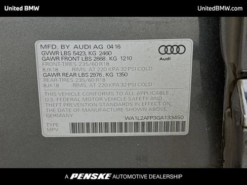 Used 2016 Audi Q5 2.0T Premium Plus w/ Technology Package AWD/4WD image 15