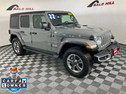 Certified 2022 Jeep Wrangler Unlimited Sahara w/ LED Lighting Group AWD/4WD image 1