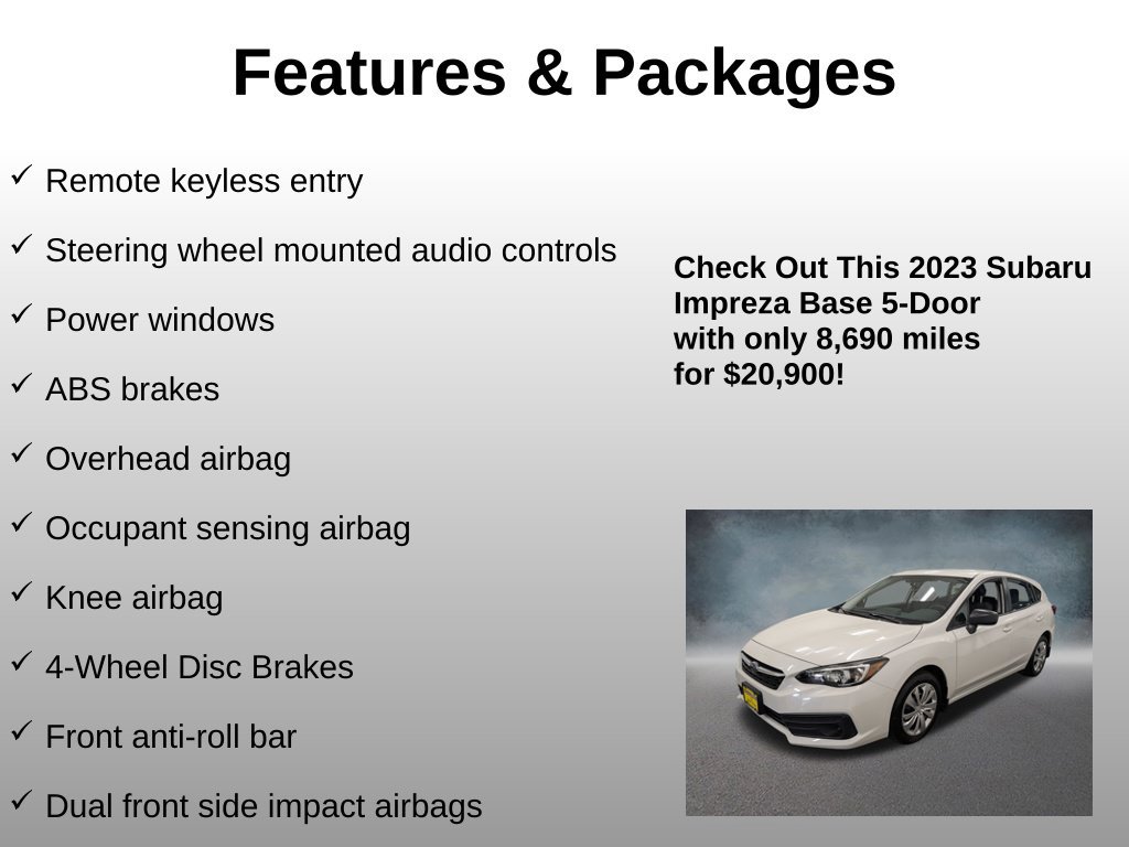 Used 2023 Subaru Impreza 2.0i AWD/4WD image 8