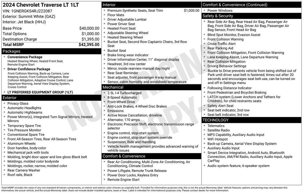 Used 2024 Chevrolet Traverse LT FWD image 6